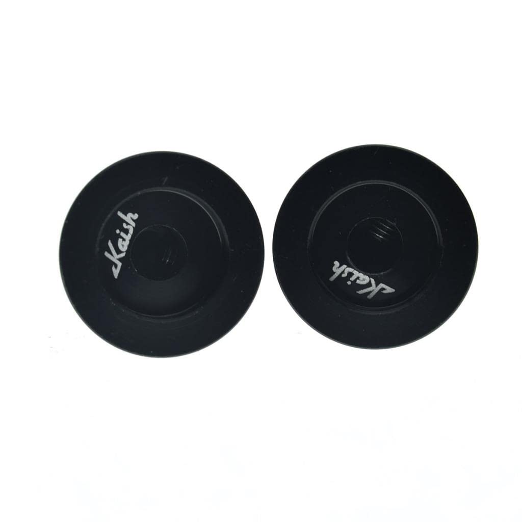 2-Pack Set Screw Style Aluminium Potentiometer Knobs 1/4 '' Universal Top Hat Knobs Bell Volume Tone Control Knobs for Guitar/Ba